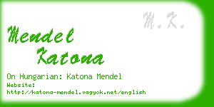 mendel katona business card
